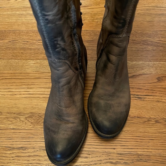 Vince Camuto BilcoAntiqued Distressed Studded Boot - Picture 2 of 11